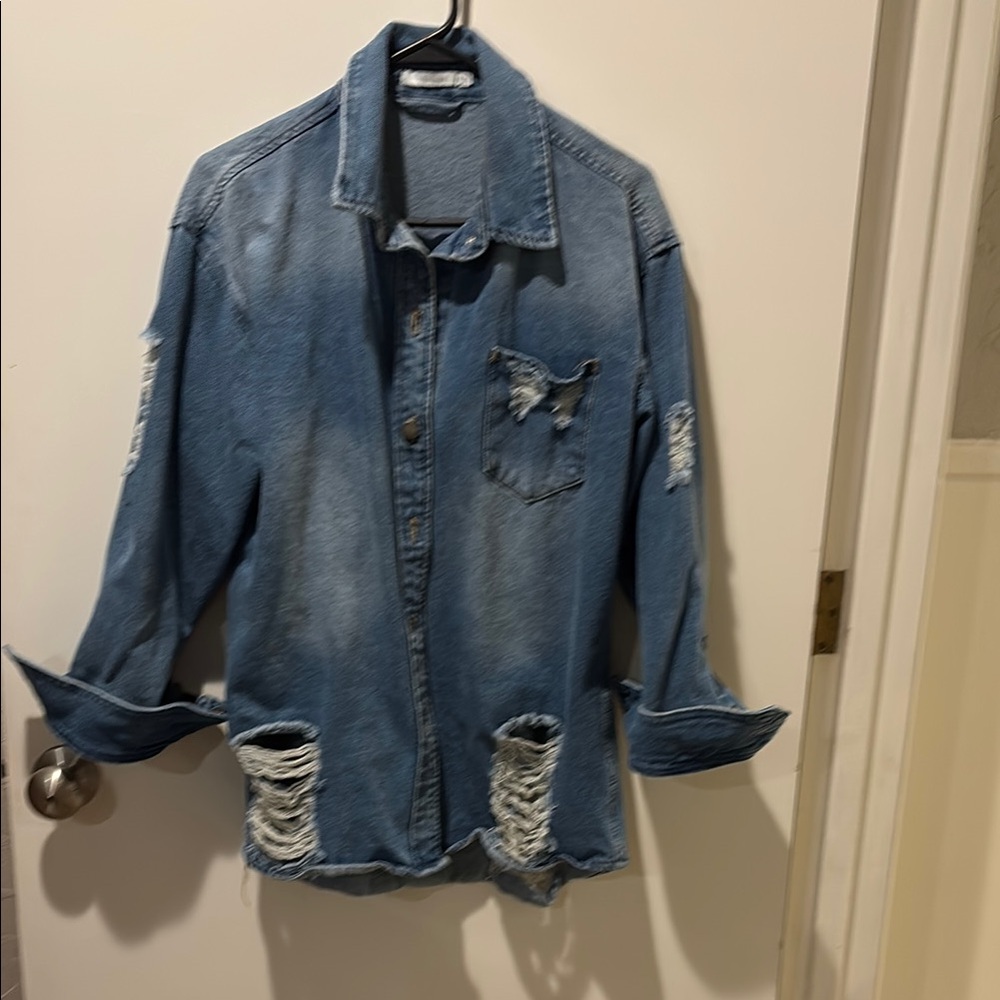 Distressed Denim Jacket